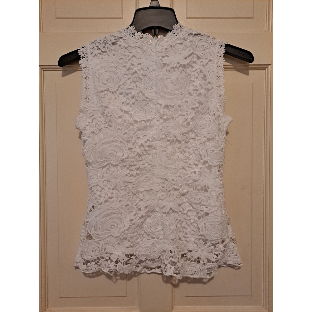 Women’s lace sleeveless blouse tank top summer party holiday costume travel work - Picture 3 of 10